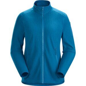 ARCTERYX WOMEN'S DELTA LT FULL ZIP POLARTEC FLEECE BASE LAYER SMALL BLUE